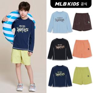[MLB키즈 공식]26SS 스트릿 티셔츠 래쉬가드 보드쇼츠 세트 (3color) 7ASWB0163-SET