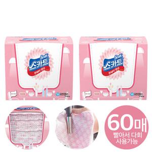 유한킴벌리 스카트 원데이 빨아쓰는 일회용 행주 30매 2팩 세트