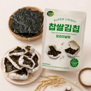 바다소리 저당 고식이섬유 찹쌀 김칩 오리지널맛 30g x 5봉