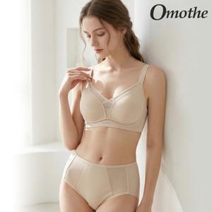 [체험특가]오모떼 액티브 볼륨 부스터 편한 브라팬티 2종 세트/오트밀