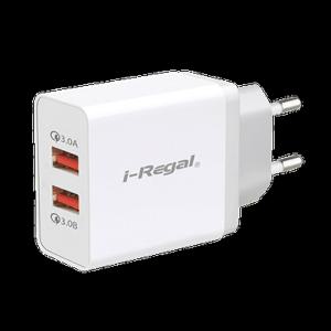 i-REGAL 36W 고속충전기 QC3.0 USB 2포트 멀티 듀얼 동시 고속충전 어댑터