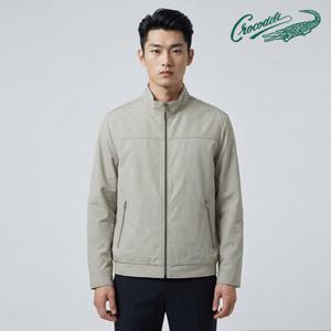 [TAG가 338,000] 남성 미니멀 베이지 집업 점퍼 CDAA1JP1208