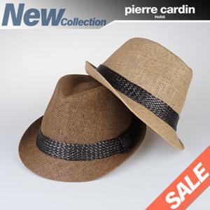 [백화점][햇츠온]Pierre Cardin 남성 여성 여름 밀짚 페도라 중절모 챙 파나마햇 모자 C3-1602 AA-30