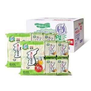 [성경김본사] 올리브녹차 식탁김 4g 16봉 X 8개 총 128봉 - 박스
