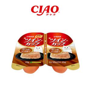 이나바 CIAO 트윈컵 고양이 간식 가다랑어&가다랑어포 70g