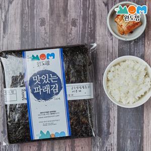 바삭하고 맛있는 완도 파래김 100매 생김 마른김 재래김 돌김