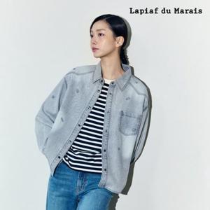 [TV상품]라삐아프 26SS 마린자수 데님 아우터 셔츠
