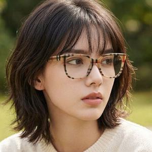 버버리 안경테 BE2347 3944 명품 체크 여자 남자 스퀘어 뿔테