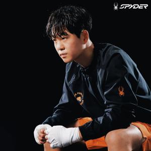 [스파이더] 남성 BIG PUNCH BOXING CLUB 우븐 맨투맨 땀복 티셔츠 SPJFCNRL207MBLK