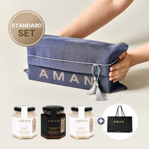 아만 [스탠다드 꿀 세트] 화이트 허니 250gX2개, 마운틴 허니 250gX1개 (보자기포장)