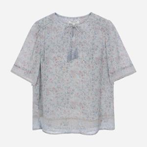 써스데이아일랜드 보더 믹스 블라우스_T254ABL216W