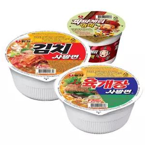 [농심]컵라면 6입X3개 총18개(짜파게티범벅/김치사발면/육개장사발면 선택)