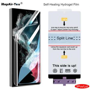 삼성 갤럭시 S25 울트라 S25 + S24 S22 S23 울트라 S10 S20 S21 참고 10 플러스 자기 치유 하이드로 겔 필름에 대한 3Pcs HD 화면 보호기