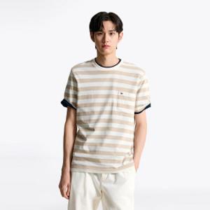 (공식) 타미힐피거 (정상가: 89 000원) 스트라이프 포켓 티셔츠 T12F1TPO110MT10FA