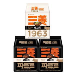 삼양 짜르르 우지 짜장라면 140g 4입 2개 + 삼양 1963 4입 1개