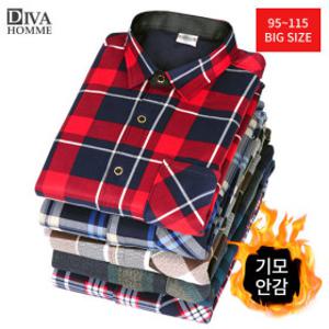 겨울 따뜻한 소프트 안감 기모 체크 남방/남자/남성/작업복/상의/셔츠/후리스/ 추울수 없는 무지 체크 남방
