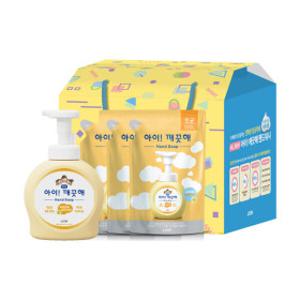 아이깨끗해 핸드워시 선물세트 본품 용기 490ml1개+리필 450ml 3개