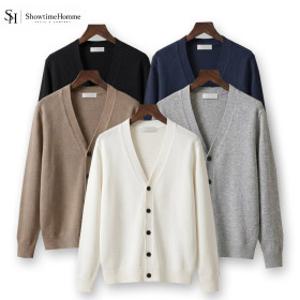 가을 가디건 니트 브이넥 빅사이즈 남자 남성 기본 무지 데일리 여자 여성 남녀공용