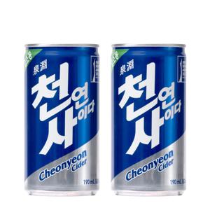 천연사이다 190ml 30캔 2박스 탄산 음료