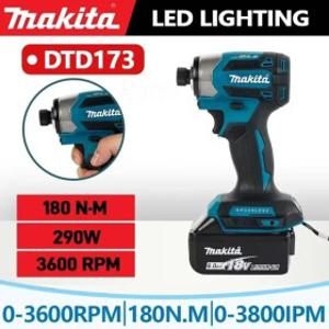 레모오 마끼다 호환 호환 DTD173 1800RPM 무선 임팩트 드라이버 180N.m 브러시리스 모터 전기 드릴 목재/볼