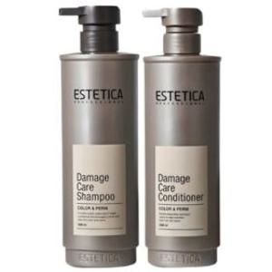 (샴푸 1000ml + 컨디셔너 1000ml) 에스테티카 데미지 케어 린스 미용실 대용량 추천 헤어 케어