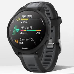 가민 포러너 165 뮤직 러닝 GPS 스마트워치 블랙 43mm