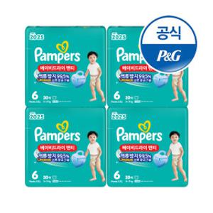 팸퍼스 베이비드라이 팬티 6단계 기저귀 점보(XXL) 총120매 (15kg+) 2025년형