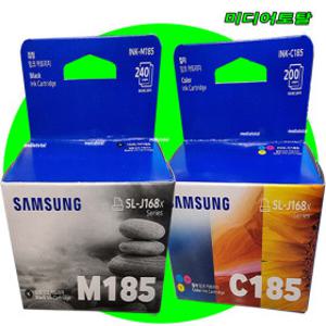 삼성 복합기 SL-J1780W J1780W 정품 검정 칼라 잉크 카트리지 INK-M185 C185 세트구매