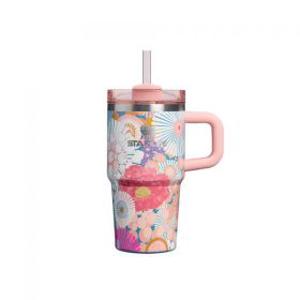 STANLEY1913 퀜처 H2.0 플로우스테이트 텀블러 591ml 손잡이형 소르베와일드플라워 637022 소르베와일드플