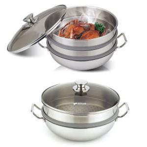 키친아트 일품 통3중 2단/3단 찜냄비 찜기/찜솥 모음