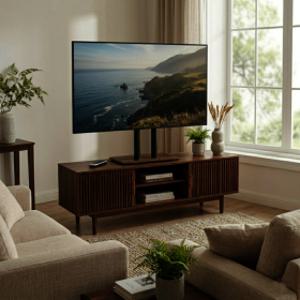 TV 스탠드 거치대 우드 받침대 40-65인치 티비 MP-4W