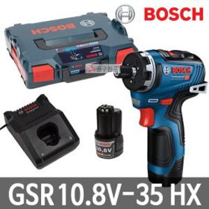 보쉬 GSR10.8V-35HX 충전 드릴 드라이버 10.8V 3.0Ahx2개 헤드 길이 126mm 브러쉬리스 1750RPM