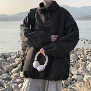 남성 티셔츠 캐주얼 오버핏 포켓 후드티 자켓 스트링 3컬러 가을 점퍼 아노락