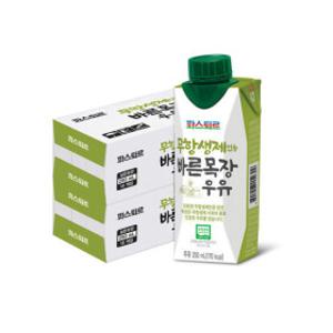 파스퇴르 무항생제 바른목장우유 250mL 40팩