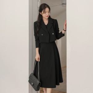 XXL까지) 세쥬렌 자켓 레이어드 원피스 가을 봄 하객룩 오피스룩 데이트룩 격식룩 자체제작 빅사이즈