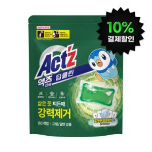 (10%결제할인)(포켓몬)액츠 캡슐세제 딥클린 80개입