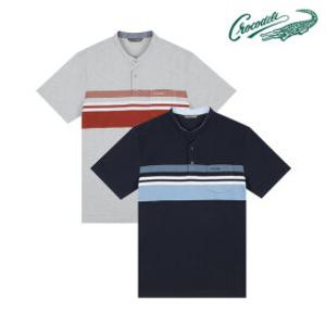 크로커다일 스트라이프 카라 티셔츠 CDAAATS2410