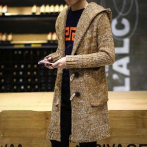 남자 롱 니트 가디건 오버핏 후드 자켓  코디 스웨터 o