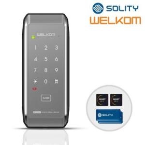 WAT310 샷시문용 카드키4개+번호키 샤시문 패션문 현관문 디지털도어락 터닝도어 가마찌도어 세이프도어