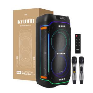 최대 500W 이동식 앰프 무선 마이크 버스킹 스피커 블루투스스피커 노래방 앰프 LED 파티박스 강의용 AP7147