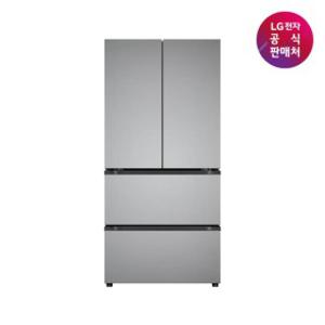 (현대홈쇼핑)추가쿠폰 LG 디오스 오브제 김치냉장고 4도어 505L 메탈프라임실버 Z509MPSF13