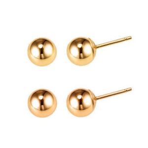 14K 심플골드볼 4mm 귀걸이