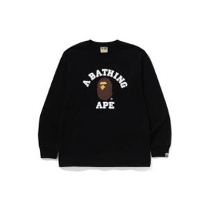 베이프 롱 슬리브 티셔츠 GO APE 포인터 컬리지 L/S