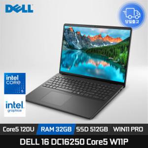 DELL 16 DC16250 Core5 W11P 300nit 사무용 인강용 노트북 WIN11 PRO 32GB 512GB EDEN