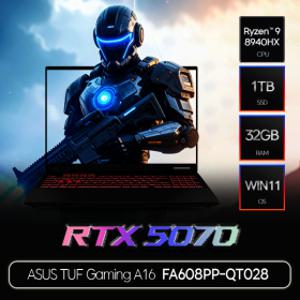 ASUS TUF Gaming A16 FA608PP-QT028 (Win11 / RAM 32GB / SSD 1TB / RTX5070 / 라이젠9 8940HX)  / skit