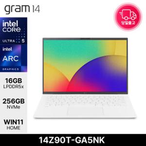 LG전자 그램14 14Z90T-GA5NK Ultra5 인텔 Arc 직장인 대학생 인강용 노트북 WIN11 HOME 16GB 256GB EDEN