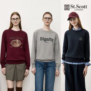 St.Scott 세인트 여성 아트웍 클라우드 기모 맨투맨 3종