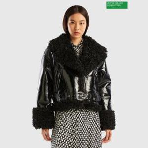베네통 Belted fur short mustang 3F_2HQHDN04V_100