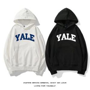 YALE 예일대학교 남녀공용 후드티 봄 가을 아이비리그 루즈핏 스웻셔츠 커플룩 데이트룩