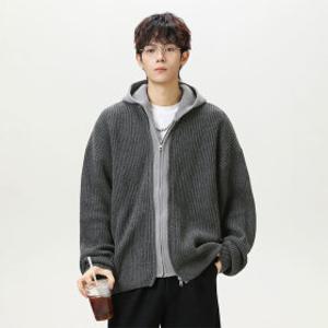 코디코치 듀얼 남자 집업 후드 가디건 캐주얼 투웨이 지퍼 배색 디테일 루즈핏 실루엣 아우터 재킷 123